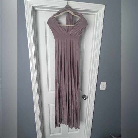 Champagne Convertible Wrap Dress Size Medium Voted Number 1 Dress on Earth - Picture 2 of 15